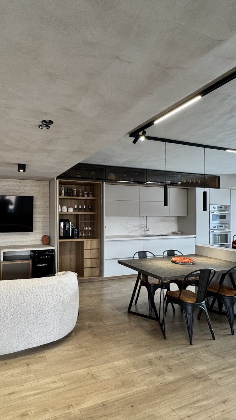 Microcement ceiling