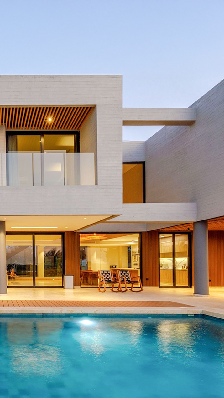 Microcement facade